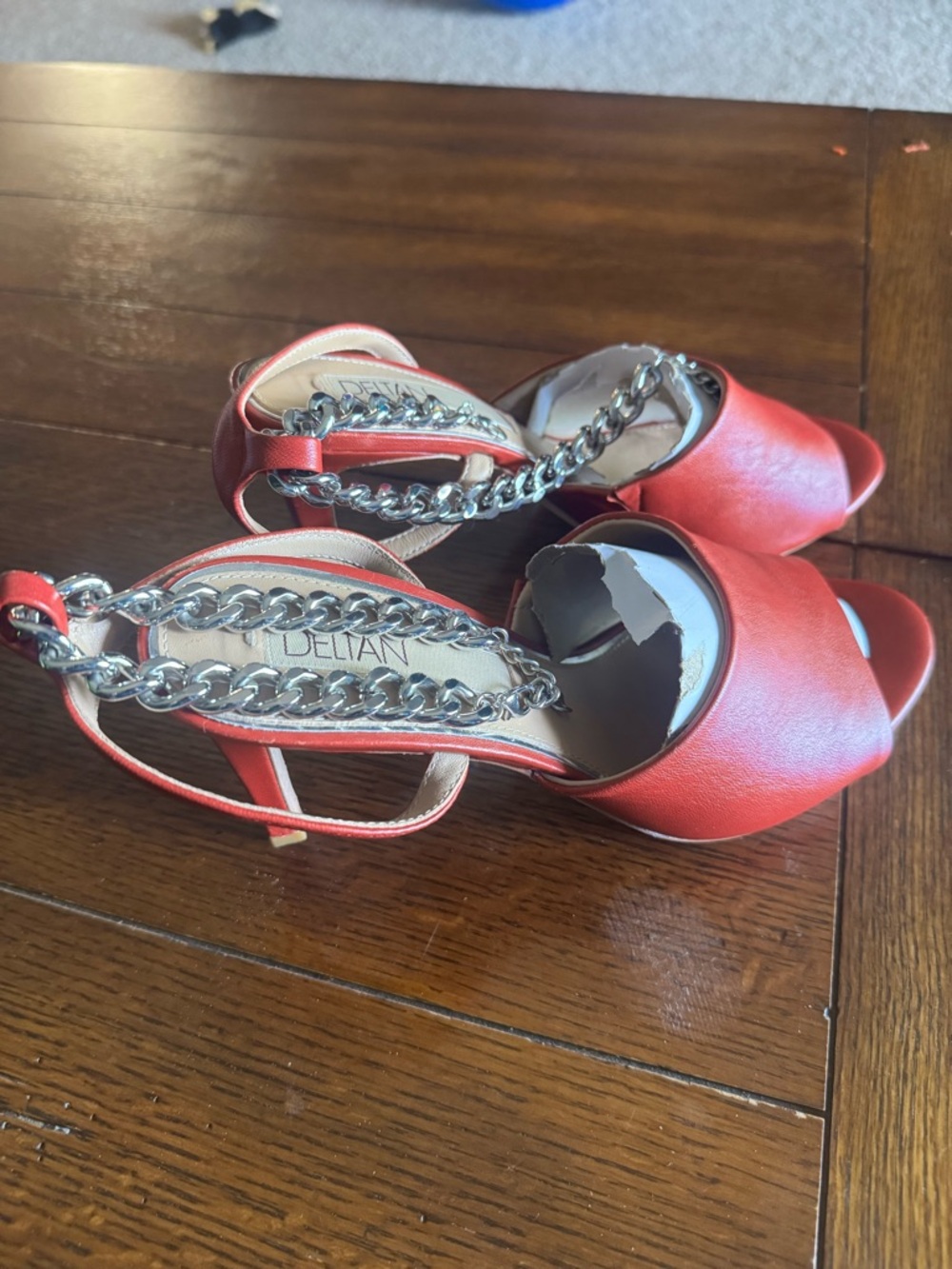 Delta Red Open-Toe Slip-On Mules - Picture 7 of 13